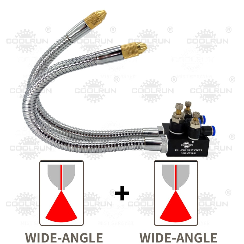 Mist Lubrication Spray System 2 Nozzles Head