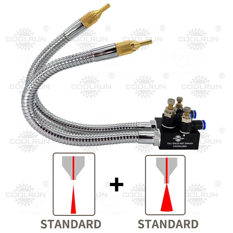 Mist Lubrication Spray System 2 Nozzles Head